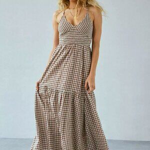 NEW W TAGS Kimchi Blue Renee Smocked Tiered Maxi Dress